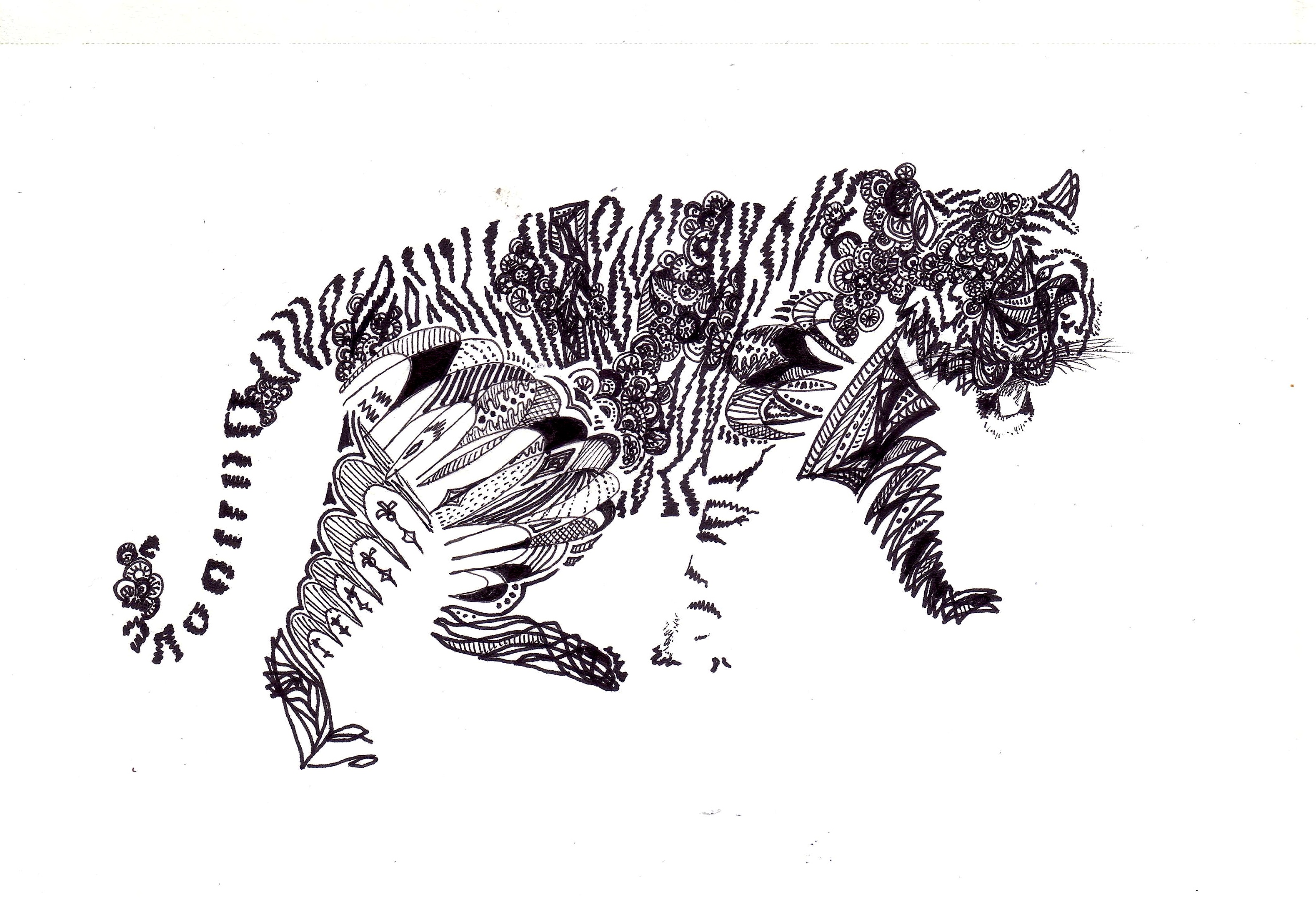 3158x2188 Eileen Kosasih Drawing Art Ink Pen Line Abstract Multimedia Craft - Abstract Drawing Art