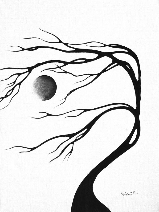 675x900 abstract art original decorative painting moon song - Abstract Drawing Art