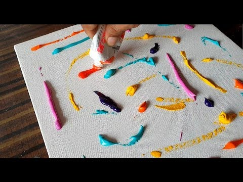 480x360 Easy Colorful Abstract Painting For Kids Fun Acrylics - Abstract Drawing For Kids