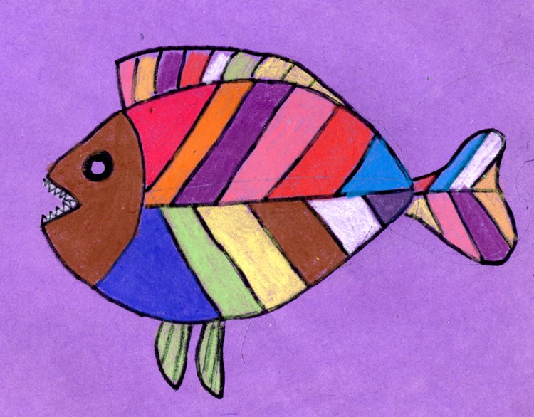 750x586 Fish - Abstract Drawing For Kids