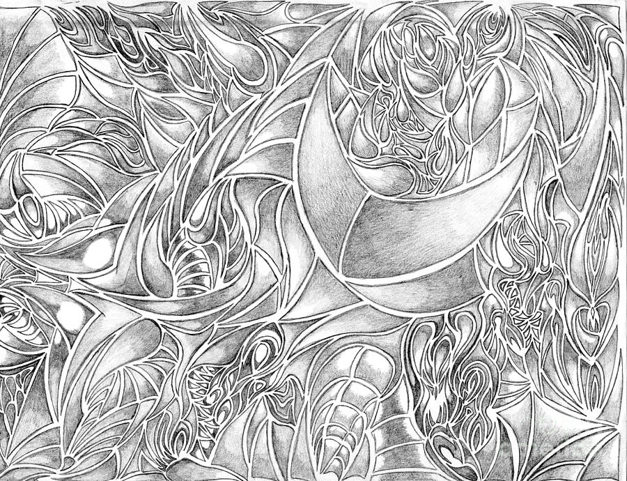 900x690 Abstract Drawing In Pencil What Do You See Series Drawing - Abstract Drawing In Pencil