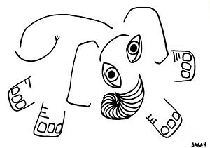 300x211 Abstract Elephant Drawings Fine Art America - Abstract Elephant Drawing