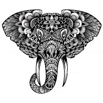 Abstract Elephant Drawing at PaintingValley.com | Explore collection of ...