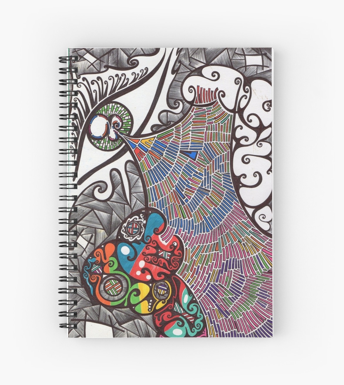 1171x1313 Eye Abstract Art Drawing Crazy Mind Spiral Notebooks - Abstract Eye Drawing