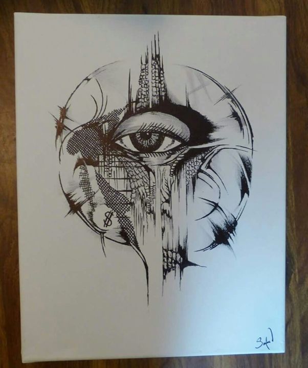 602x720 Eye Of The Surreal - Abstract Eye Drawing