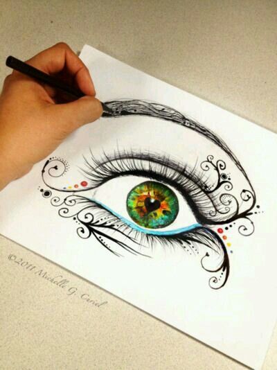 400x534 A Lady Of Many Talents Drawing Drawings, Art, Eyes - Abstract Eye Drawing