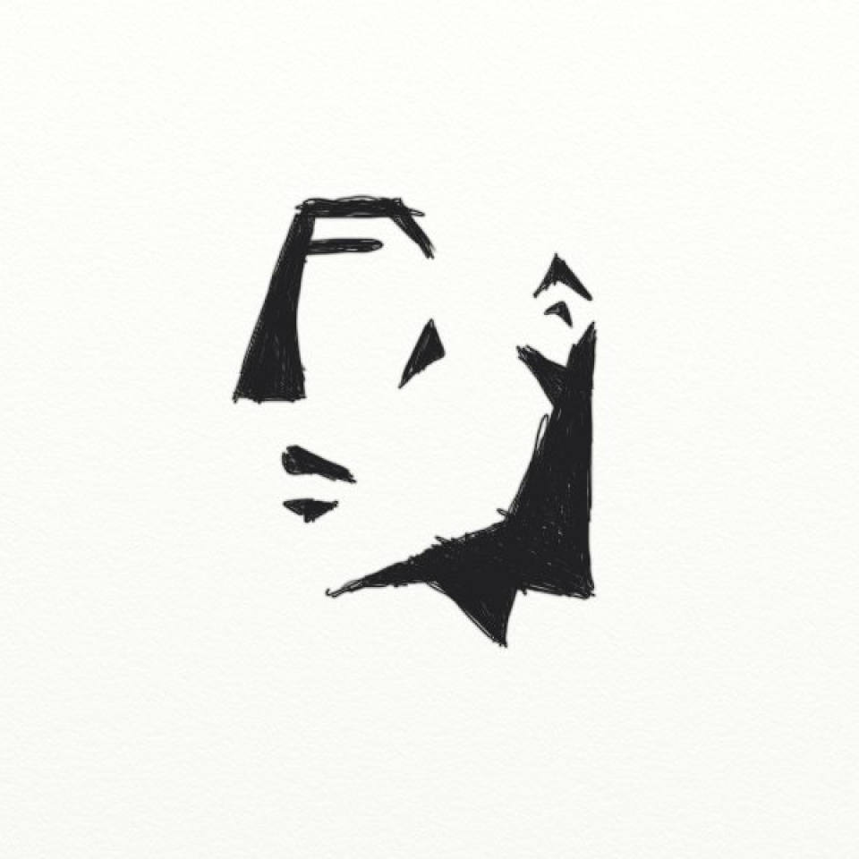 960x960 Digital Abstract Face Drawing - Abstract Face Drawing