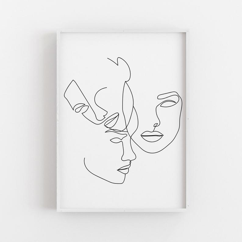 Abstract Face Drawing at PaintingValley.com | Explore collection of ...