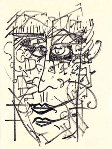 375x500 Abstract Face Drawing - Abstract Face Drawing