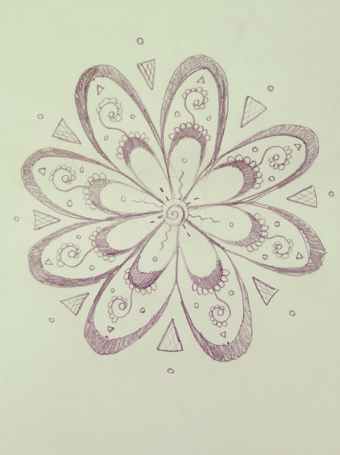 478x640 how to draw an intricate abstract flower - Abstract Flower Drawing