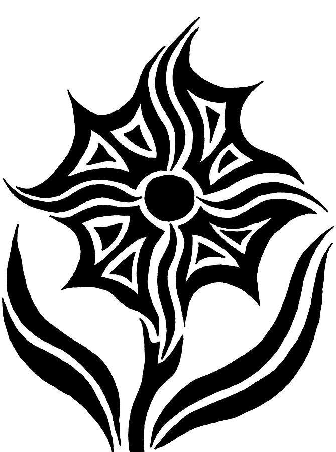 Abstract Flower Drawing at Explore collection of