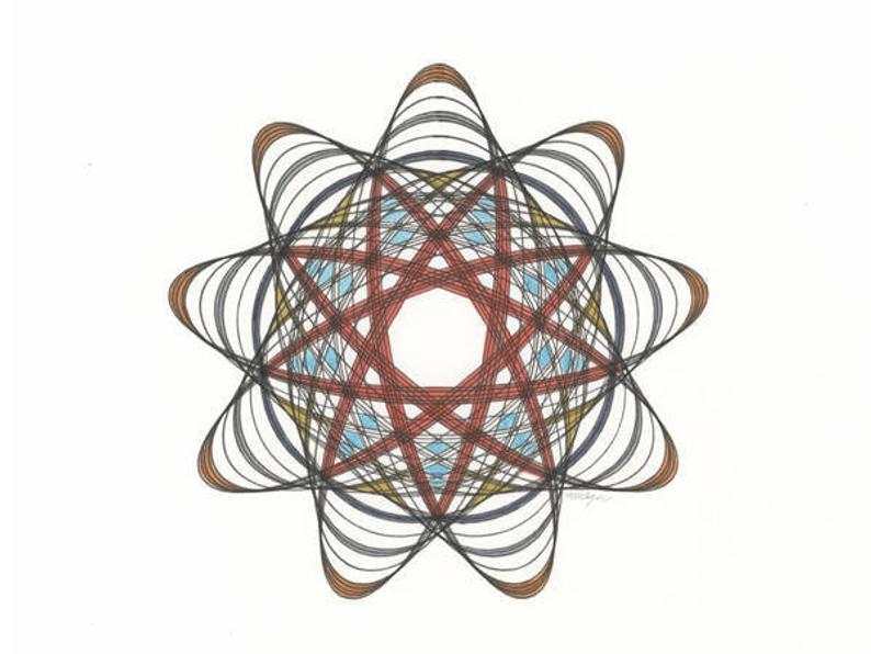 794x596 original drawing abstract flower drawing original abstract etsy - Abstract Flower Drawing