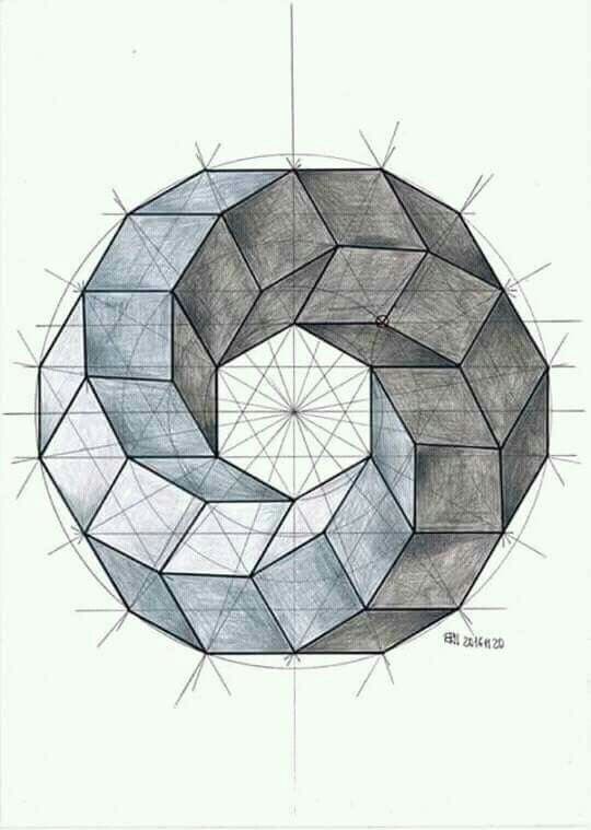 540x759 Tai Chi Drawings, Art, Geometric Art - Abstract Geometric Drawing