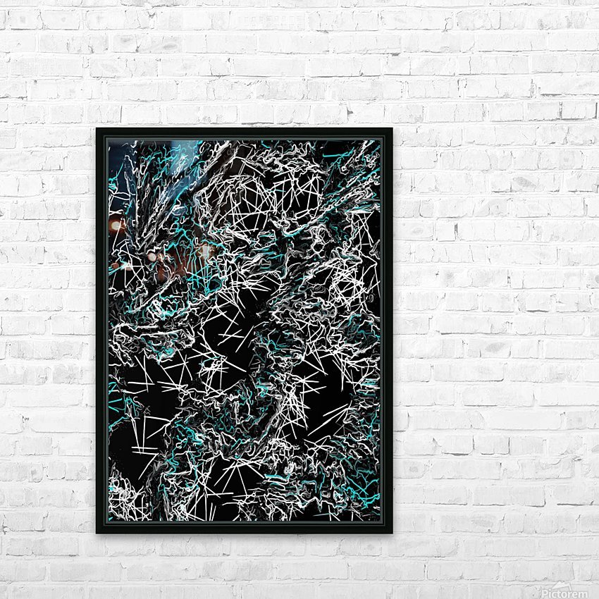 850x850 Psychedelic Geometric Drawing Abstract In Blue Black And White - Abstract Geometric Drawing