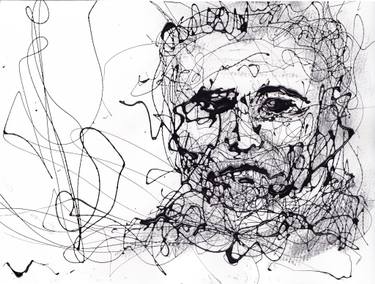 375x284 long time ago faces abstract portraits series in black and white - Abstract Portrait Drawing