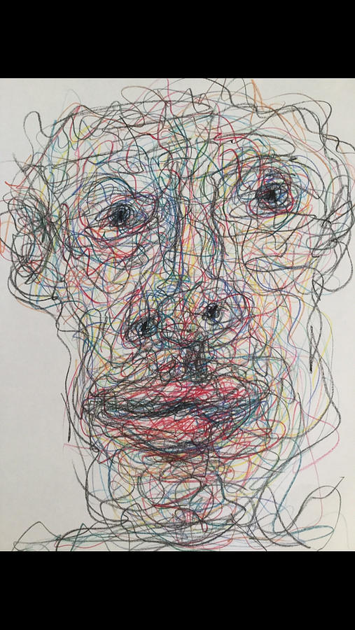 507x900 Abstract Portrait Drawing - Abstract Portrait Drawing