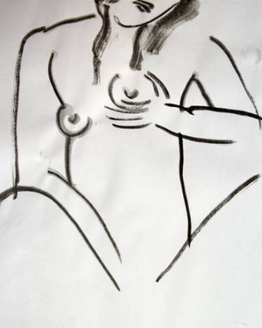 375x469 abstract drawing erotic portrait of a chinese girl - Abstract Woman Drawing