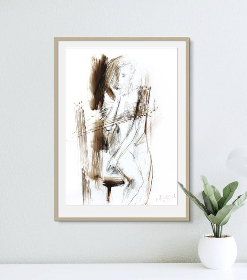 794x899 Abstract Drawing Woman Drawing Charcoal Sketch Original Etsy - Abstract Woman Drawing