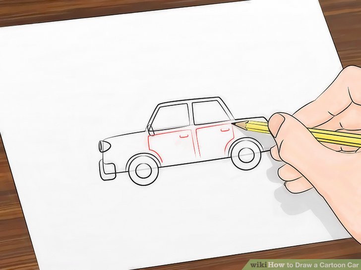 728x546 accident sketch draw unique how to draw a cartoon car steps - Accident Drawing