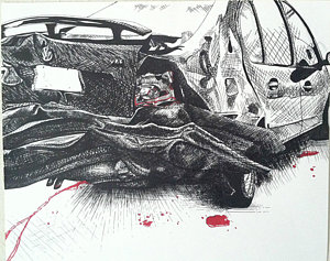 300x237 car accident drawings fine art america - Accident Drawing