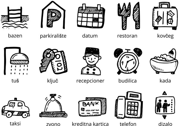 600x424 basic croatian vocabulary hotels accommodation - Accommodation Drawing