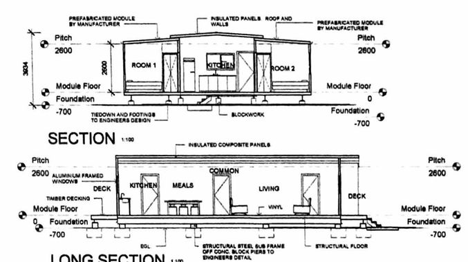 677x379 proposal to house highway workers - Accommodation Drawing
