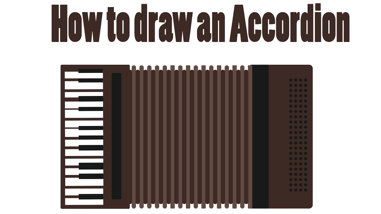 1280x720 Drawing An Accordion In Half Minute - Accordion Drawing