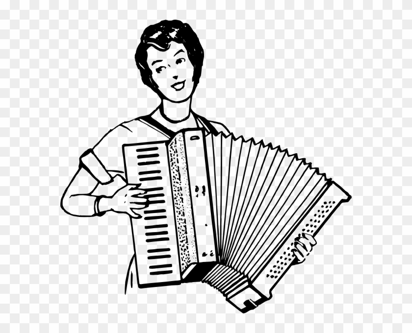 840x680 Free Vector Woman Playing Accordeon Clip Art - Accordion Drawing