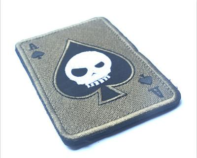 400x321 Ace Of Spades Death Card Embroidered Patch - Ace Of Spades Card Drawing