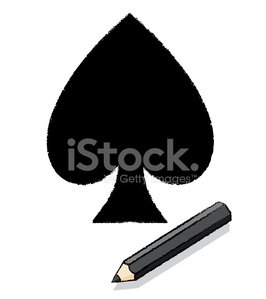 266x299 Ace Of Spades Playing Card Icon Drawn - Ace Of Spades Card Drawing