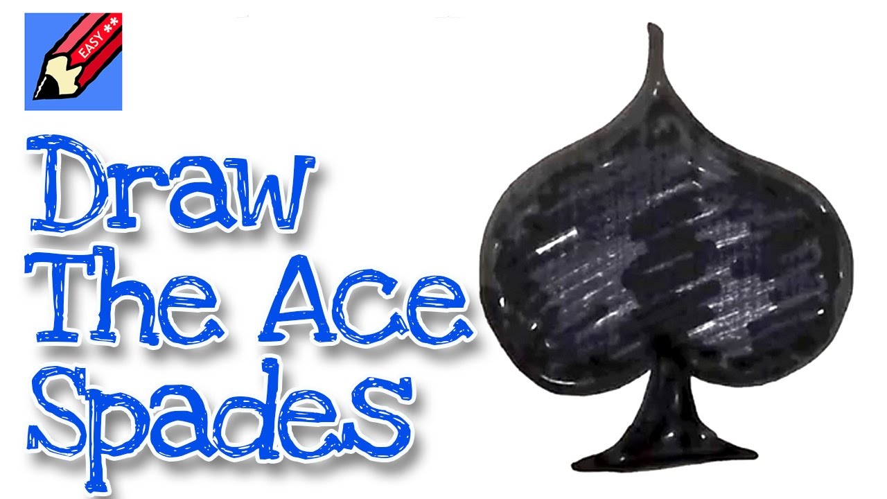 1280x720 How To Draw The Ace Of Spades Real Easy - Ace Of Spades Card Drawing