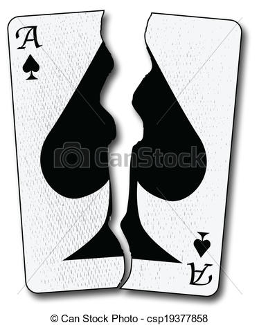 374x470 torn playing card the ace of spades playing card toen in half - Ace Of Spades Card Drawing