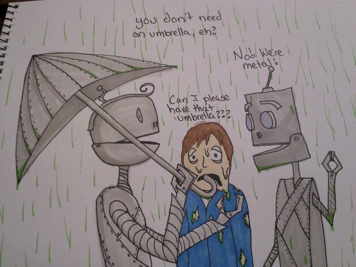 717x538 i was asked to draw robots and acid rain funny - Acid Rain Drawing