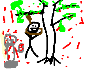 300x250 happy man hangs self from tree in acid rain drawing - Acid Rain Drawing