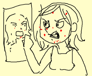 300x250 Damn Acne! Drawing - Acne Drawing