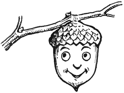 400x300 how to draw acorns falling from oak tree branch with easy drawing - Acorn Drawing