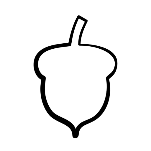 512x512 Acorn Clipart - Acorn Line Drawing
