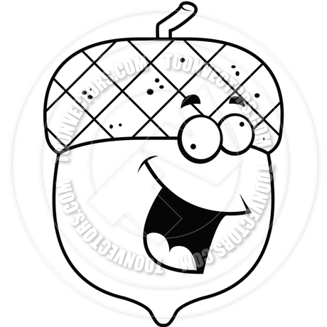 460x460 Acorn Clipart Line Drawing - Acorn Line Drawing