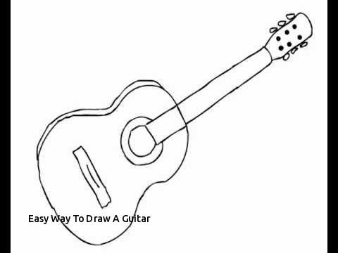 480x360 easy way to draw a guitar acoustic guitar drawing - Acoustic Drawings