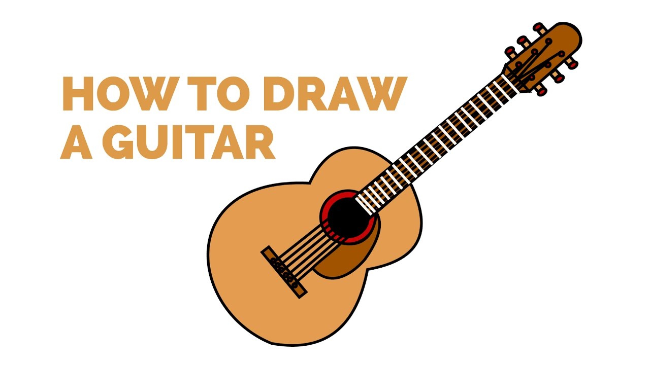 1280x720 how to draw an acoustic guitar in a few easy steps drawing - Acoustic Drawings