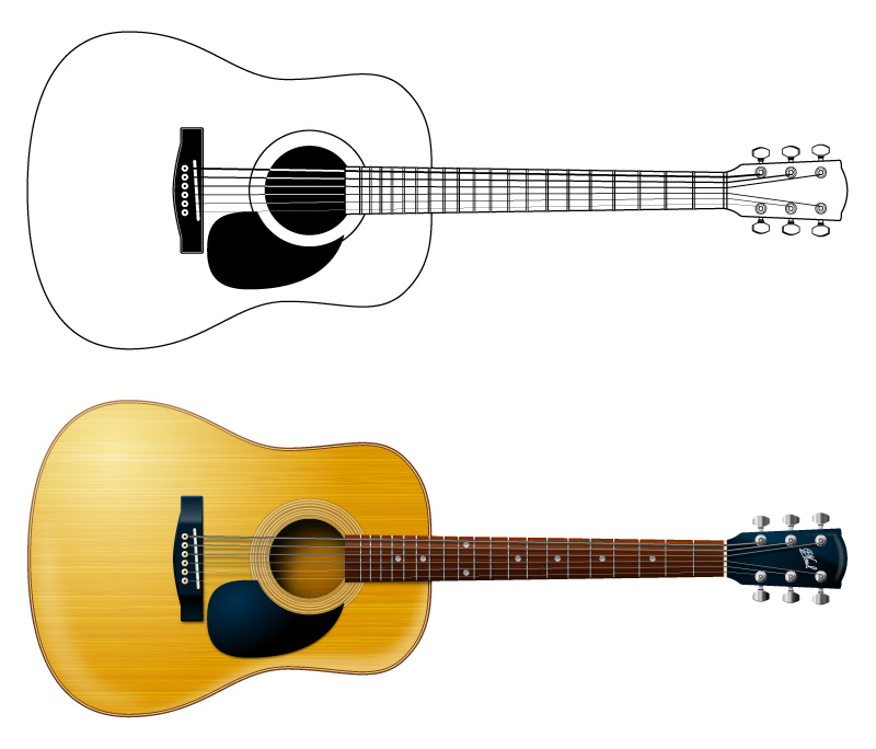 800x684 How To Draw A Man Holding A Guitar - Acoustic Drawings