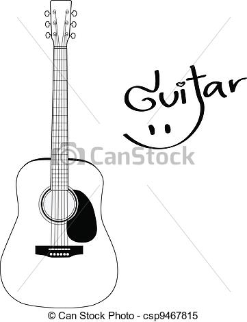 361x470 acoustic guitar - Acoustic Guitar Drawing