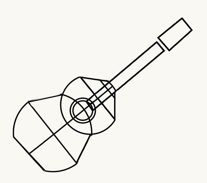 678x600 How To Draw A Guitar In A Few Easy Steps Easy Drawing Guides - Acoustic Guitar Line Drawing