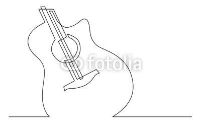 400x250 continuous line drawing of acoustic guitar buy photos ap - Acoustic Guitar Line Drawing