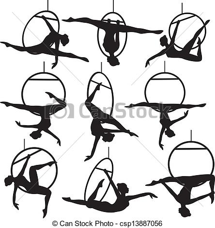 444x470 Aerial Acrobat Clipart - Acrobat Drawing