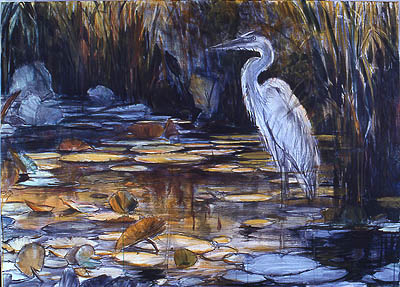 400x287 learn how to paint a blue heron in acrylics - Acrylic Drawings