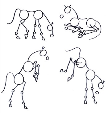 350x367 How To Draw A Horse - Action Drawing
