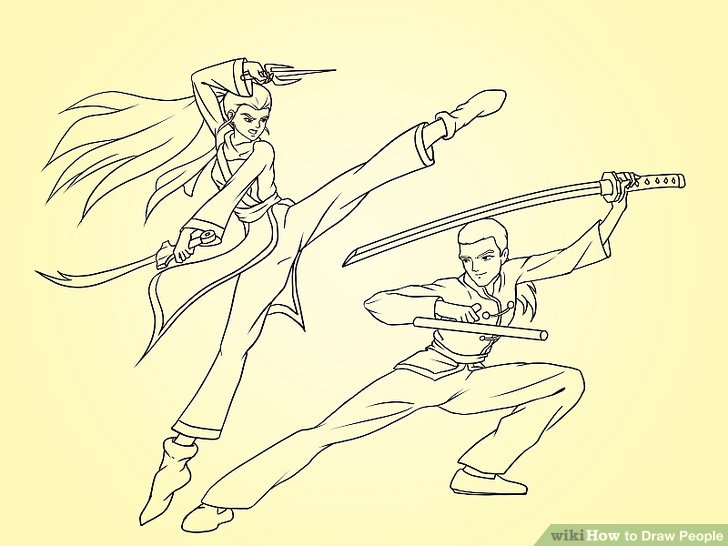 728x546 Basic Ways To Draw People Step - Action Drawing