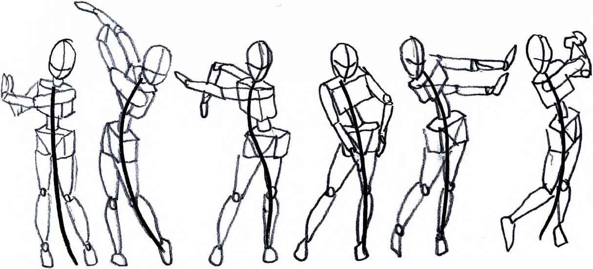 1214x552 line action drawing anatomy drawing - Action Drawing