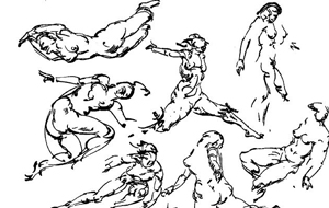 300x190 draw action drawing figures people running, walking, jumping - Action Drawing